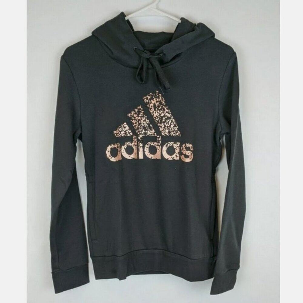 Adidas Badge of Sport Metal Hoodie, Black, Women's Small